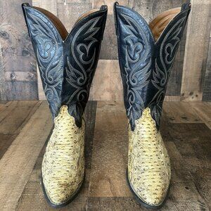 Acme Vintage Snakeskin Western Cowboy Boots Mens 10.5 EW